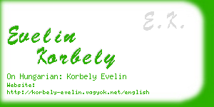 evelin korbely business card